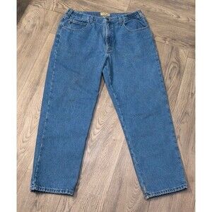 L.L. Bean Jeans Men's 37x30 Comfort Waist Denim Flannel Lined Straight Leg Pants